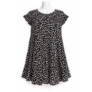 Soft Swing Dress Rayon Lined Knee Length Feminine Minimalist XL